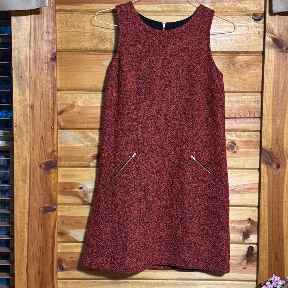 Ann Taylor LOFT Tweed Sheath Sleeveless Dress with Zip Pocket Mini
Size - 4